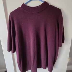 Sag Harbor Purple Knit Top